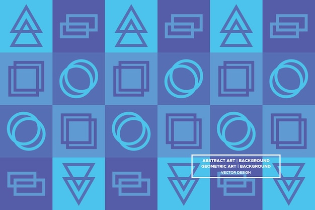 Patrón geométrico Fondo geométrica Resumen Fondo de diseño del sitio web Elementos de formas mixtas Azul