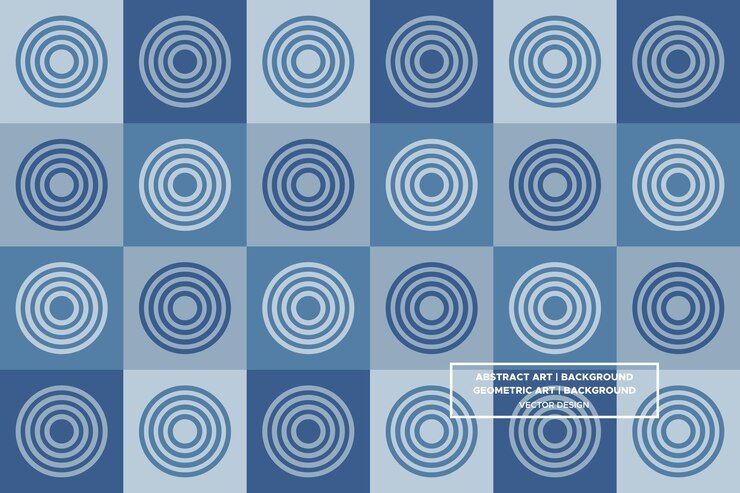 Patrón geométrico Fondo geométrica Resumen Fondo Elementos de diseño de la página web Círculos en azul