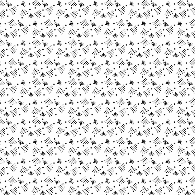Patrón geométrico Fondo vectorial sin costuras Ornamento blanco y negro Ornamento para tela