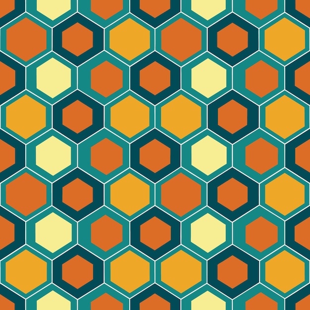 Vector patrón geométrico hexagonal sin costuras hex fondo abstracto ilustración vectorial de células de panal