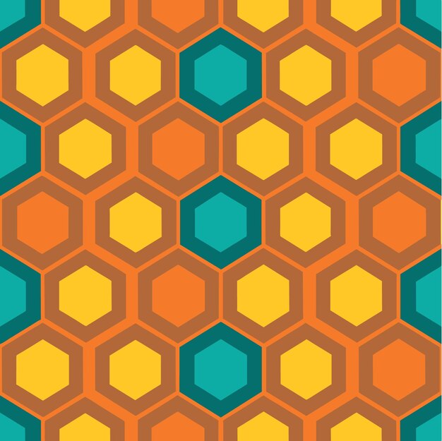 Vector patrón geométrico hexagonal sin costuras hex fondo abstracto ilustración vectorial de células de panal