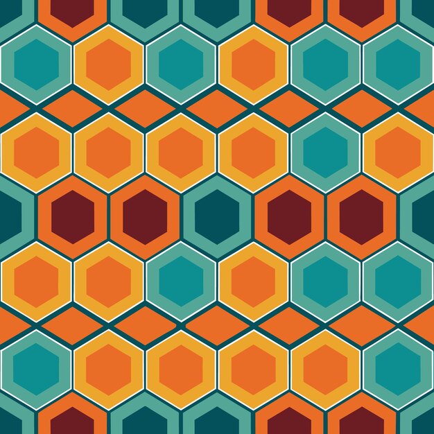 Vector patrón geométrico hexagonal sin costuras hex fondo abstracto ilustración vectorial de células de panal