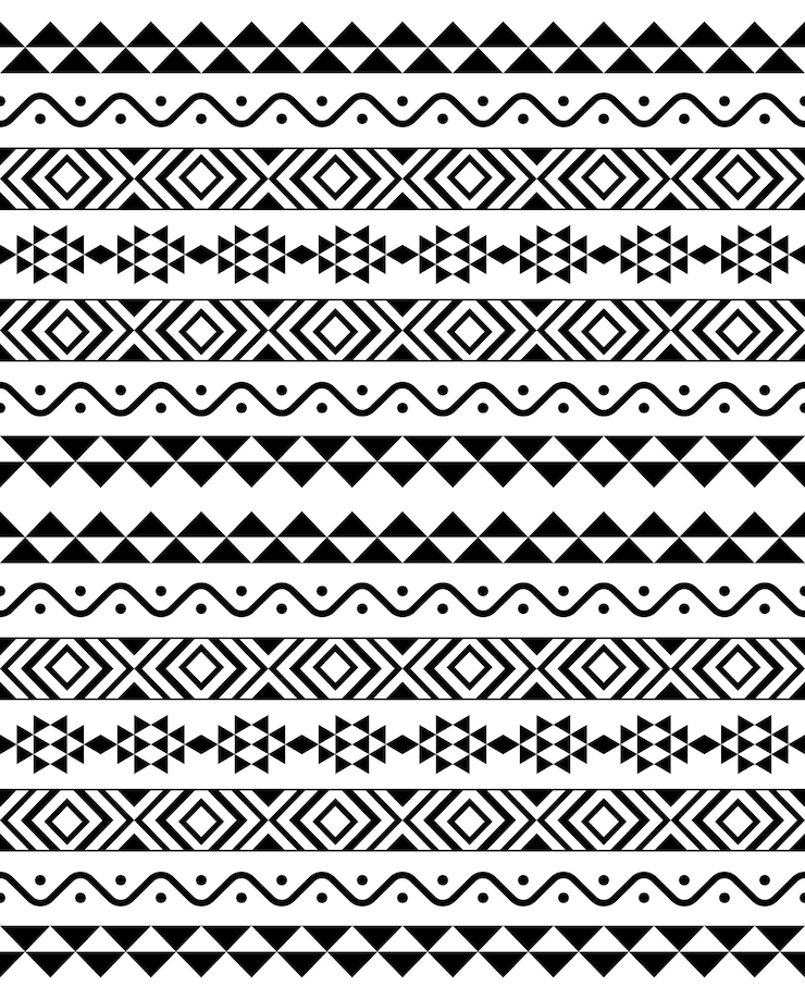 Vector patrón geométrico inconsútil tribal étnico