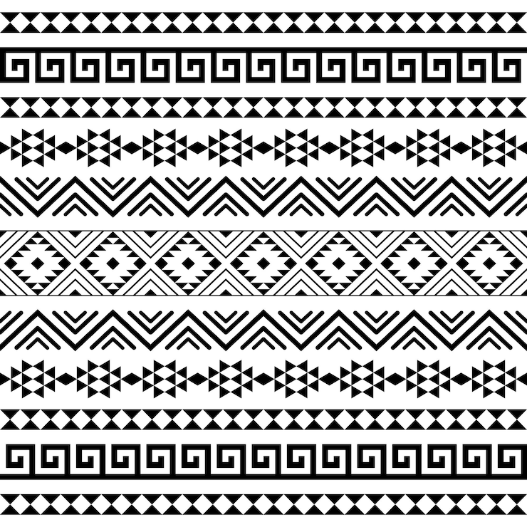 Vector patrón geométrico inconsútil tribal étnico