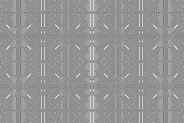 Patrón geométrico de línea sin costura