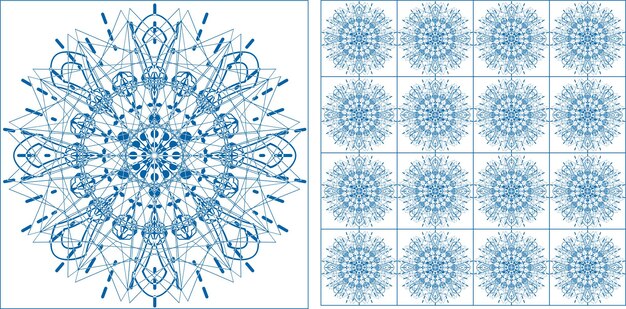 Patrón geométrico línea matriz mágica diseño gráfico abstracto impresión papel tapiz fondo vector patrón