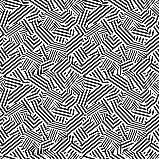 Patrón geométrico lineal desordenado abstracto sin fisuras. Fondo rayado.