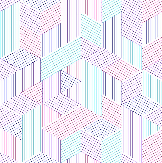 Patrón geométrico de líneas isométricas sin fisuras, fondo de mosaico de vector de cubos 3D, arquitectura y construcción, diseño de papel tapiz.