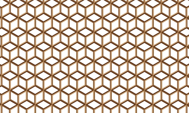 un patrón geométrico marrón con un fondo dorado