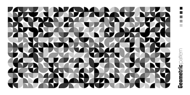Patrón geométrico de moda estilo bauhaus fondo moderno con elementos simples textura retro con