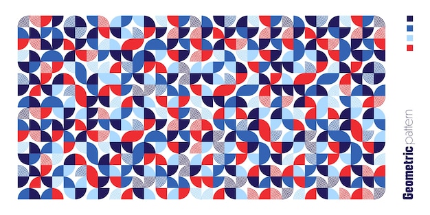 Patrón geométrico de moda fondo colorido moderno con elementos simples textura retro con básico