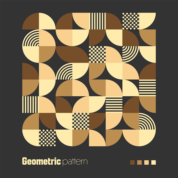 Patrón geométrico de moda Fondo colorido moderno con elementos simples Textura retro con formas geométricas básicas Diseño de impresión portada de cartel minimalista Ilustración vectorial