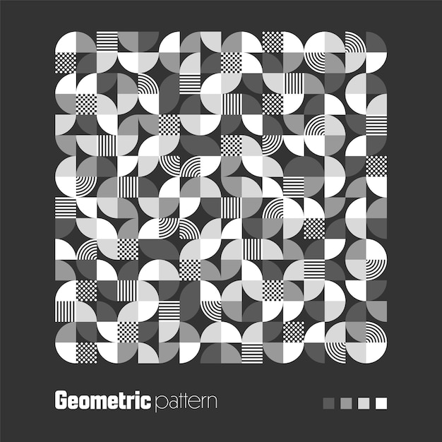 Patrón geométrico de moda fondo moderno con elementos simples textura retro con geometría básica