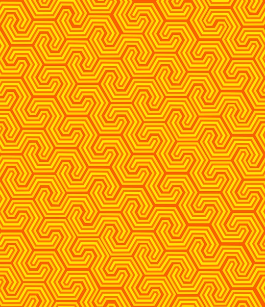 Patrón geométrico naranja Patrón sin costuras abstracto sobre un fondo oscuro