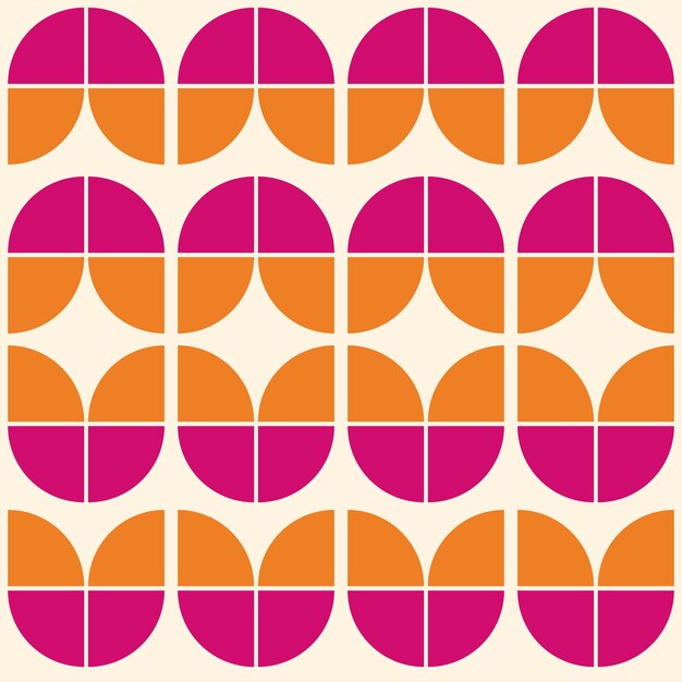 Patrón geométrico en una paleta de colores personalizada