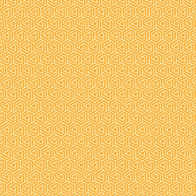 Patrón geométrico de panal en amarillo