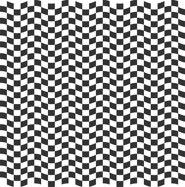 Patrón geométrico psicodélico sin costuras con cuadrados de ilusión óptica en blanco y negro