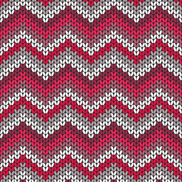 Patrón geométrico de punto en rojo y gris.