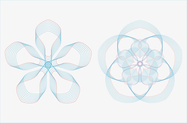 Patrón geométrico realista ornamento regalo plantilla de logotipo línea geométrica arte atrapasueños