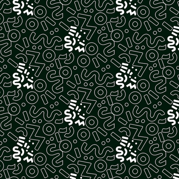 Vector patrón geométrico retro en un fondo oscuro