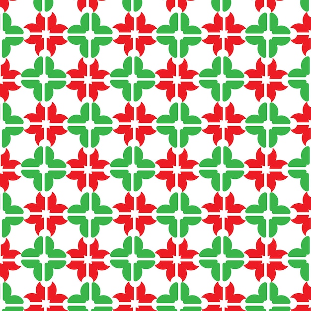Patrón geométrico rojo y verde