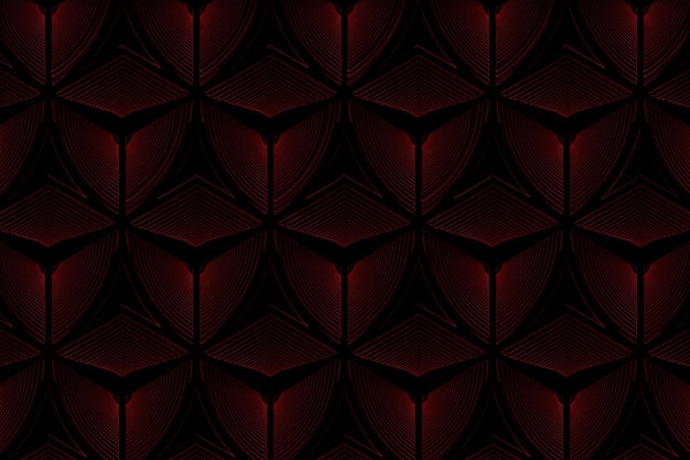 Patrón geométrico en rojo