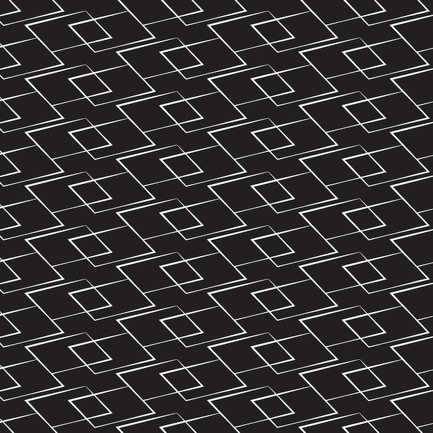 Patrón geométrico de rombo en zigzag en blanco y negro