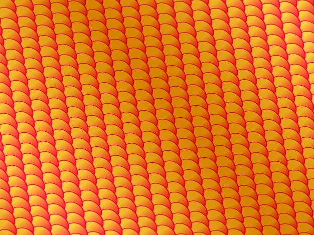 Patrón geométrico simétrico abstracto con degradado amarillo rojo