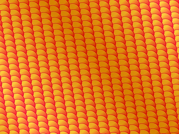 Patrón geométrico simétrico abstracto con degradado amarillo rojo