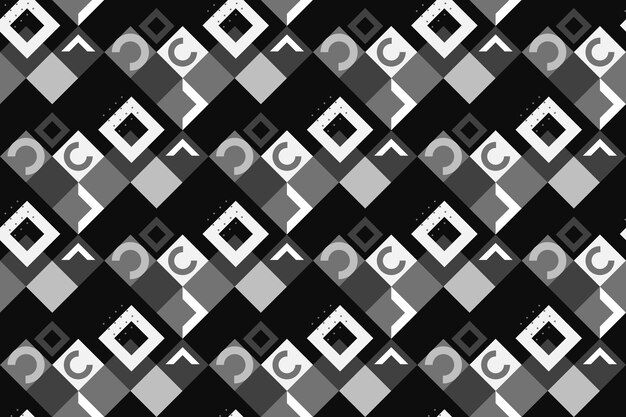 patrón geométrico simple sin costuras con color blanco y negro