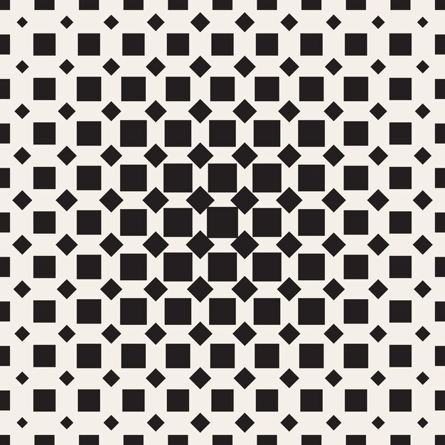 Patrón geométrico transparente de semitono Textura vectorial monocromática