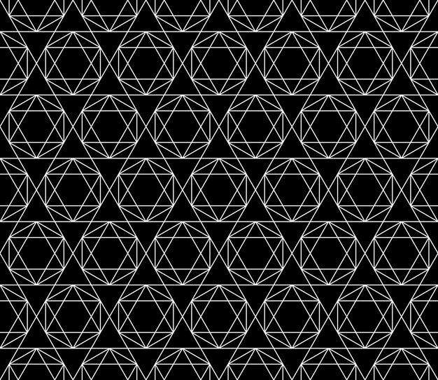 Patrón geométrico transparente universal de alta calidad con peso editable de trazo, máscara de recorte. Fondo de vector abstracto blanco y negro en estilo clásico
