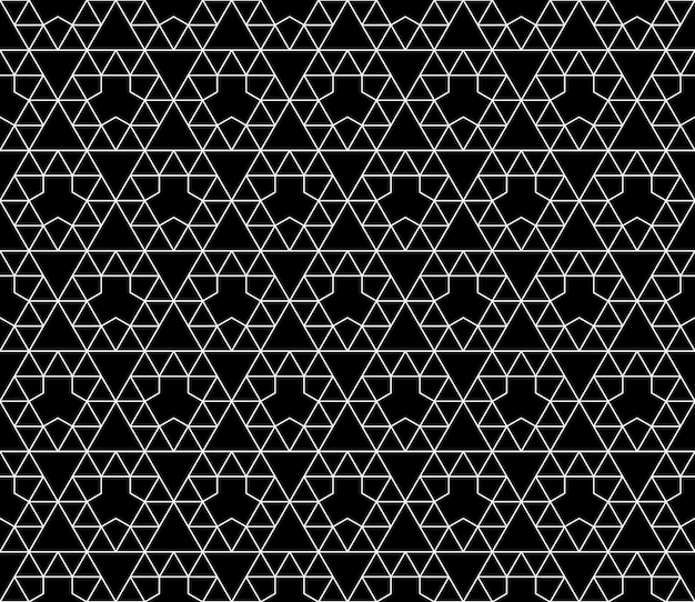 Patrón geométrico transparente universal de alta calidad con peso editable de trazo, máscara de recorte. Fondo de vector abstracto blanco y negro en estilo clásico