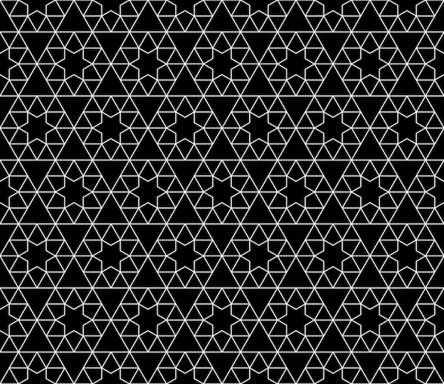 Patrón geométrico transparente universal de alta calidad con peso editable de trazo, máscara de recorte. Fondo de vector abstracto blanco y negro en estilo clásico
