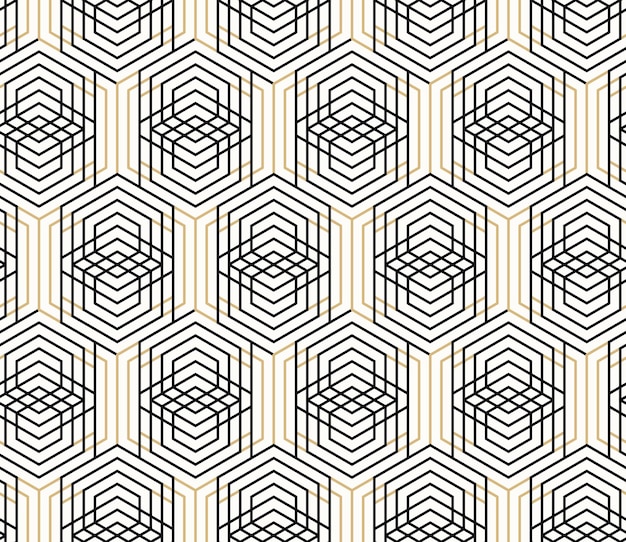 Patrón geométrico transparente de vector Adorno antiguo chino clásico adaptado a las tendencias modernas Fondo lineal totalmente editable con máscara de recorte puede cambiar el grosor de las líneas composición de color