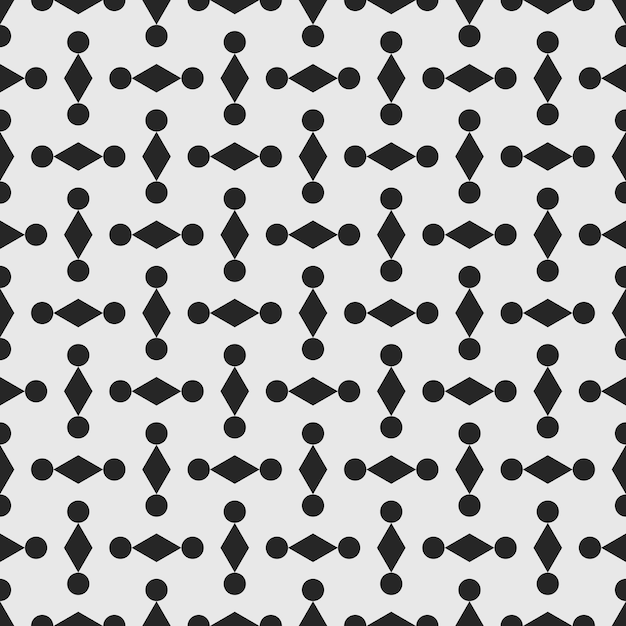 Patrón geométrico transparente de vector Textura ornamental sin fin en blanco y negro Fondo monocromo