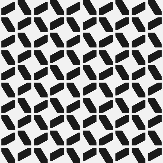 Patrón geométrico transparente de vector Textura de ornamento moderno Repetir fondo monocromático abstracto