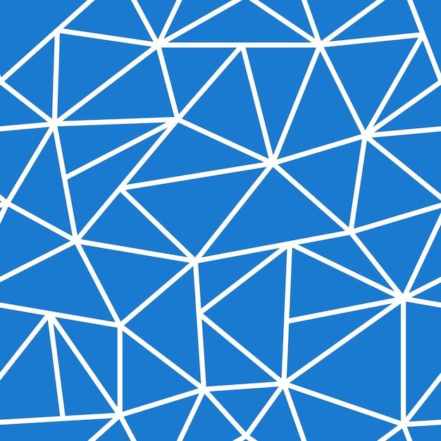 Patrón geométrico transparente de vector textura de triángulo sin fin fondo poligonal abstracto azul