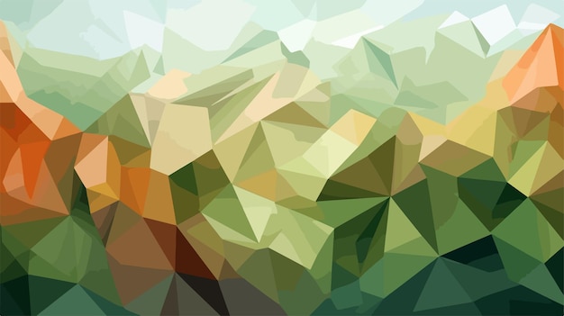 un patrón geométrico de triángulos y un fondo geométrica de color verde y naranja