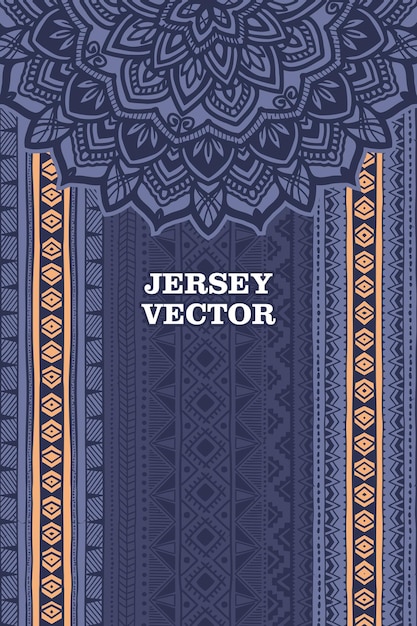 Patrón geométrico tribal y mandala para camiseta deportiva de sublimación
