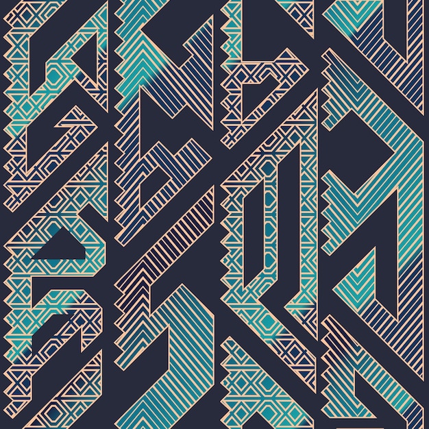 Patrón geométrico tribal