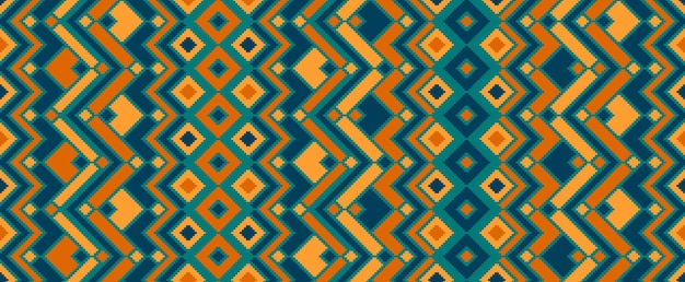 Patrón geométrico de vector de motivos tradicionales de rombo asimétrico