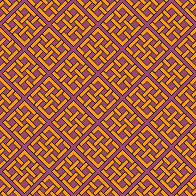 Patrón geométrico vectorial asiático