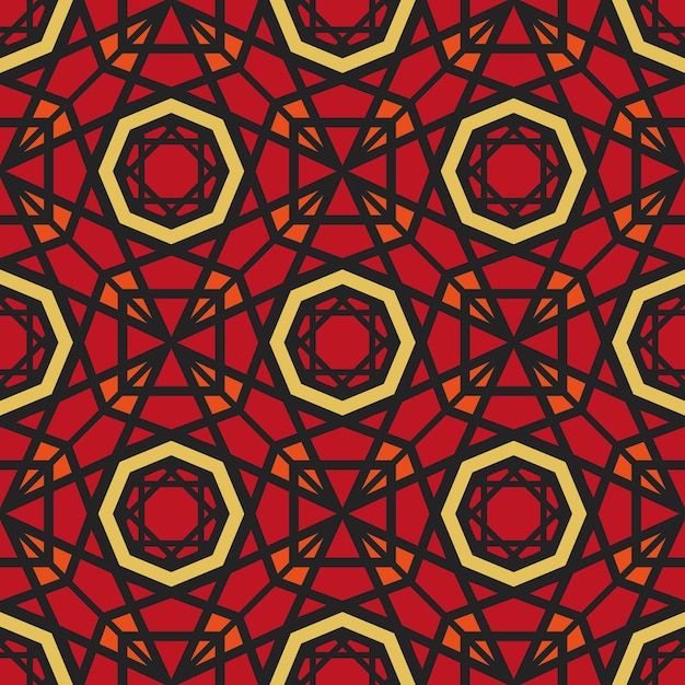 Patrón geométrico vectorial asiático