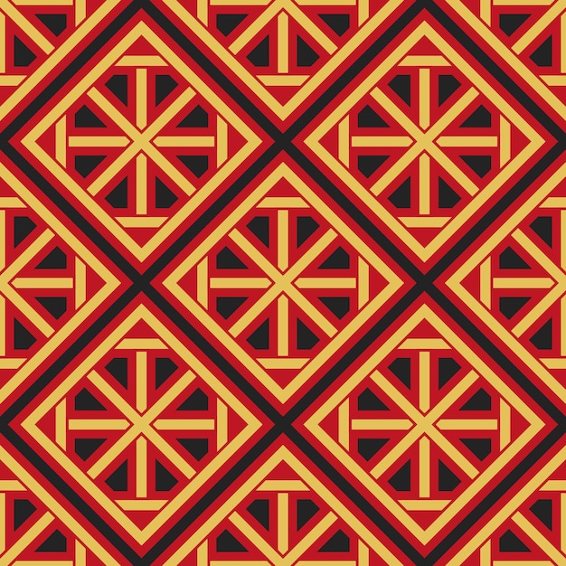 Patrón geométrico vectorial asiático