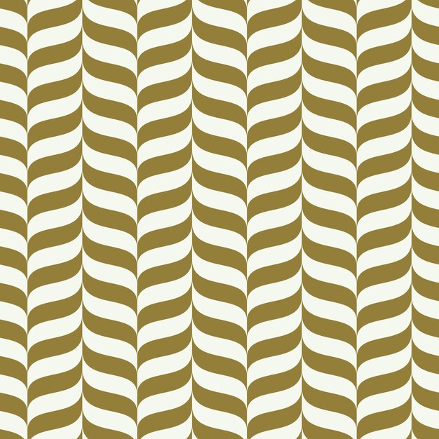 Patrón geométrico vectorial sin costuras, composición infinita abstracta creada con líneas onduladas. Fondo amarillo con curvas onduladas.