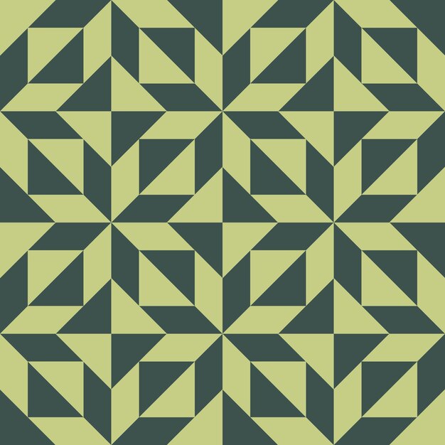 Patrón geométrico verde amarillo sin costuras