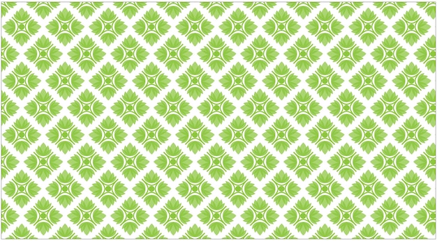 un patrón geométrico verde y blanco con un fondo blanco