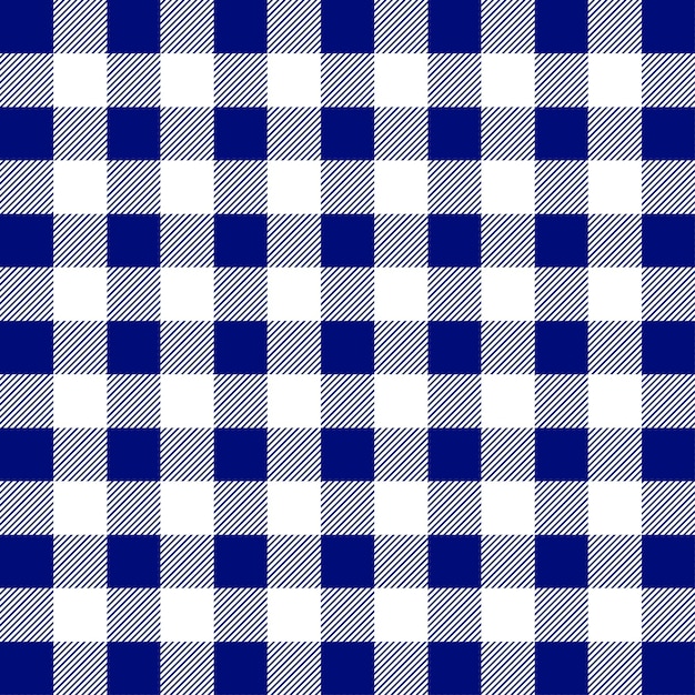 Patrón de gingham azul y blanco