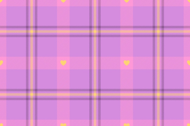 Vector patrón de gingham con corazones tartan vichy sin costura a cuadros para camisa de vestido manteleta servilleta u otro diseño textil moderno del día de san valentín